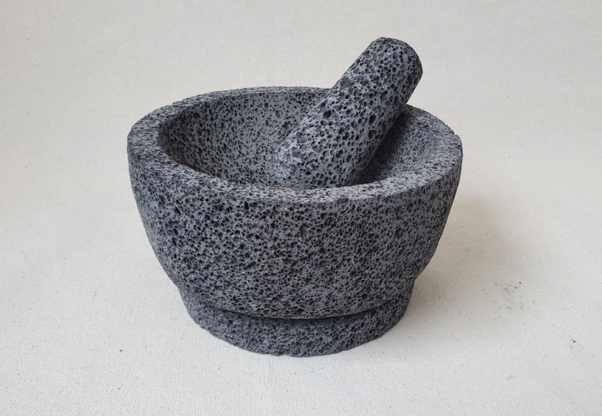 Tapered Base Molcajete - Lava Stone - 8 Inch Molcajete 8 Inch Round