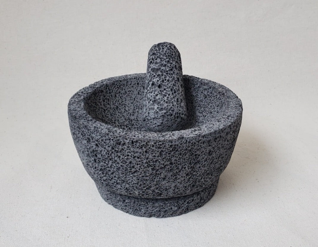 Tapered Base Molcajete - Lava Stone - 8 Inch Molcajete 8 Inch Round