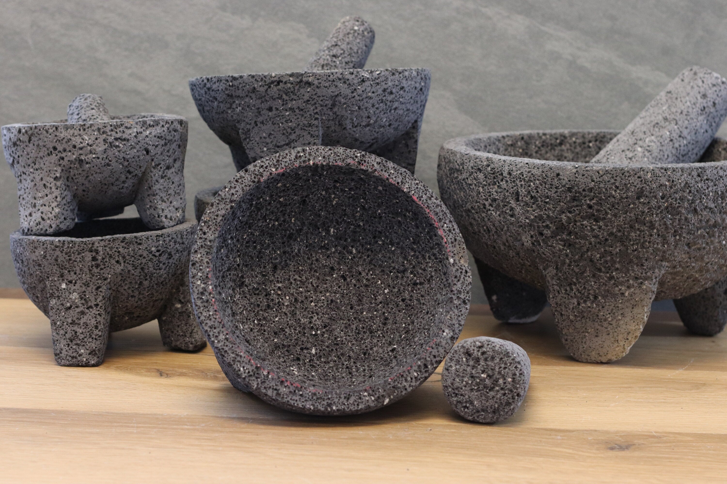 Molcajete Set - Lava Stone - Various Sizes Molcajete 10 Inch 12 Inch 4 Inch 5 Inch 6 Inch 7 Inch 8 Inch Round