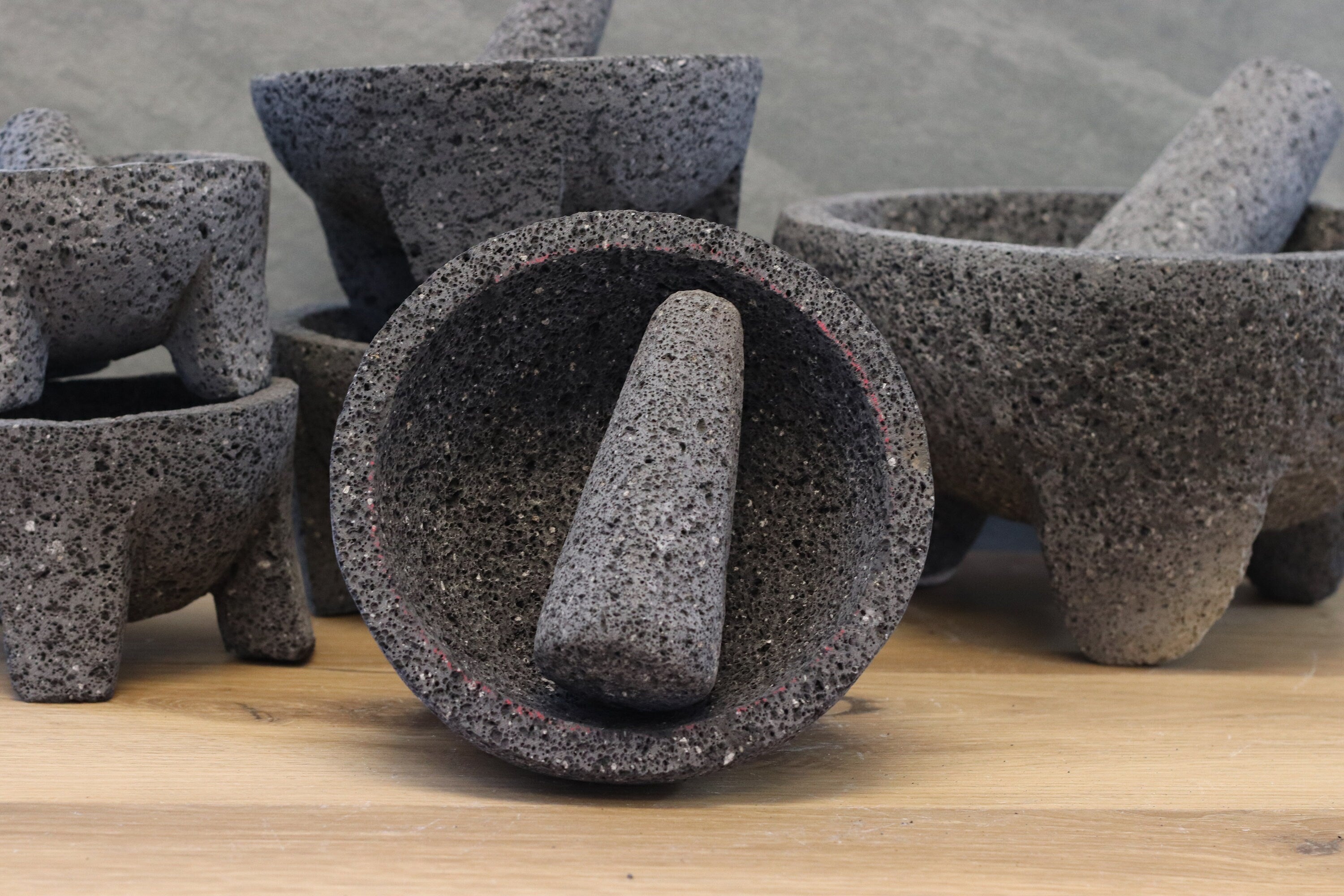 Molcajete Set - Lava Stone - Various Sizes Molcajete 10 Inch 12 Inch 4 Inch 5 Inch 6 Inch 7 Inch 8 Inch Round